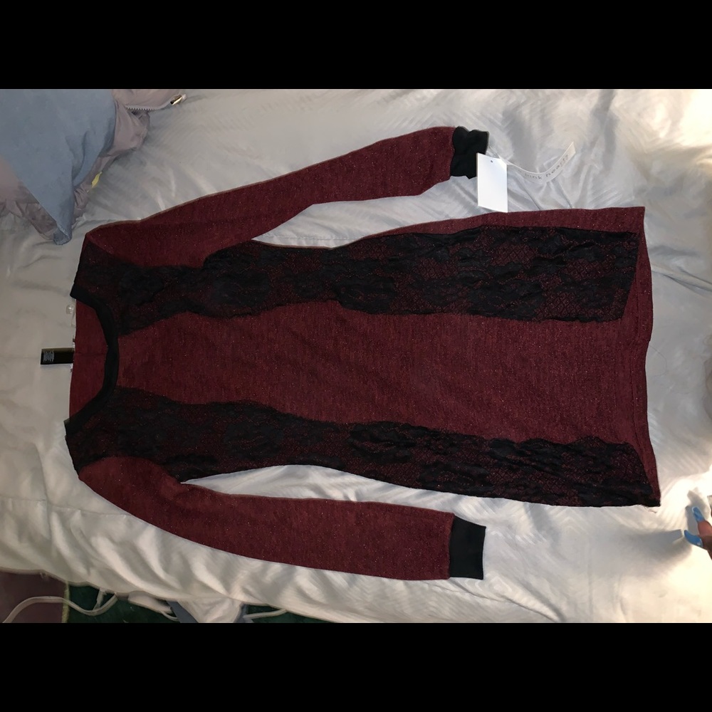 burgundy dress
